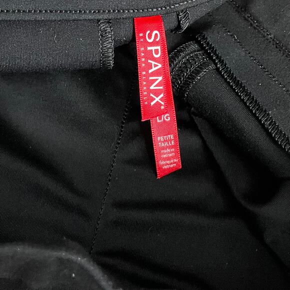 Spanx The Perfect Back Seam Black Skinny Pants Ankle Ponte Knit LP Large Petite - Picture 12 of 15